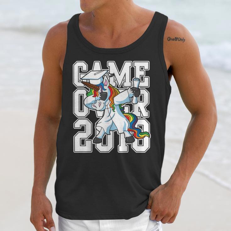 Class Of 2018 Graduation Dabbing Unicorn Shirt Unisex Tank Top