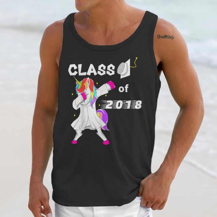 Class Of 2018 Graduation Him Her Unicorn Dabbing Shirt Unisex Tank Top