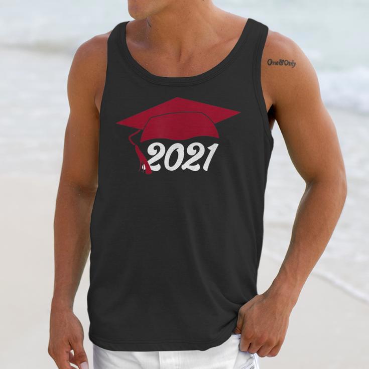 Class Of 2021 Burgundy Regalia Graduation Unisex Tank Top