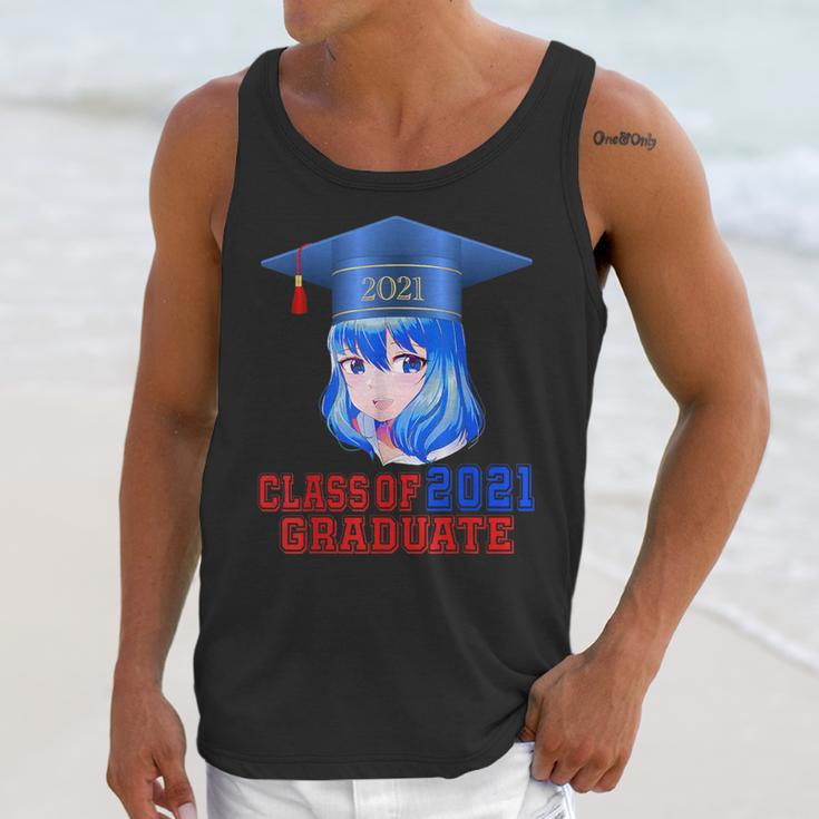 Class Of 2021 Graduate Kawaii Anime Girl School Graduation Unisex Tank Top