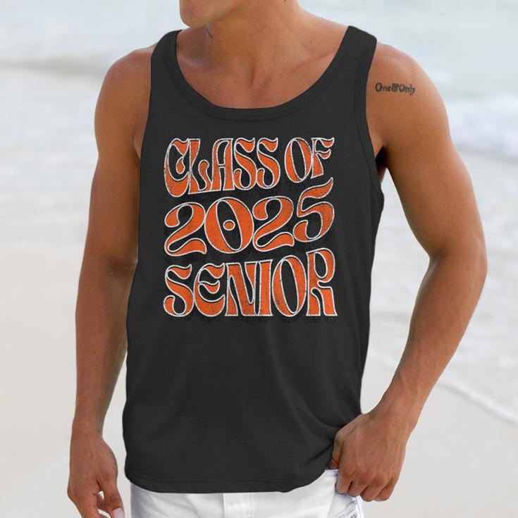 Class Of 2025 Senior Orange And Student Graduation Unisex Tank Top