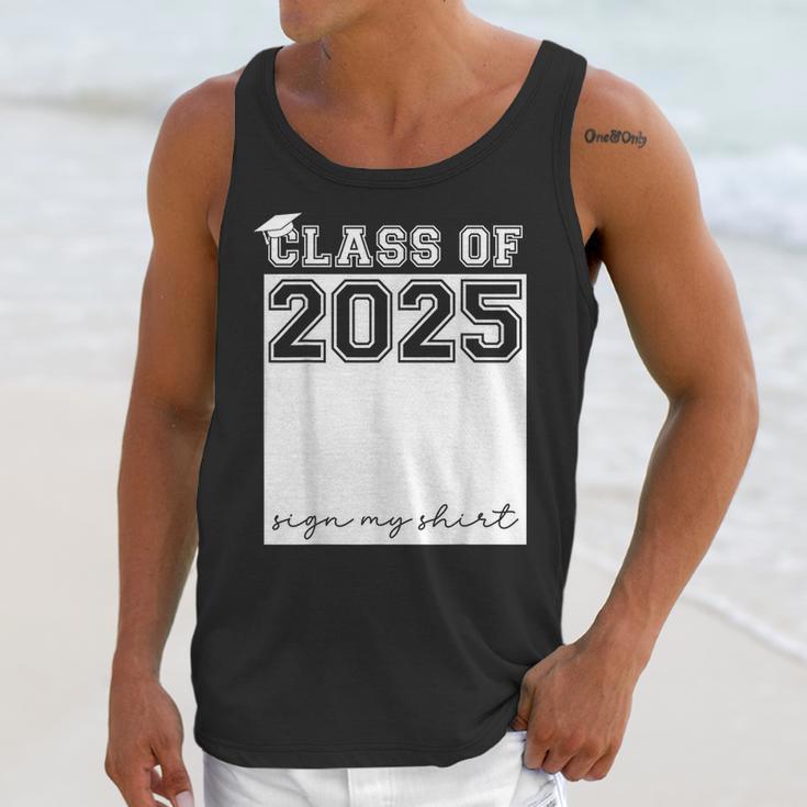 Class Of 2025 Sign My Shirt Senior 2025 Graduation Unisex Tank Top
