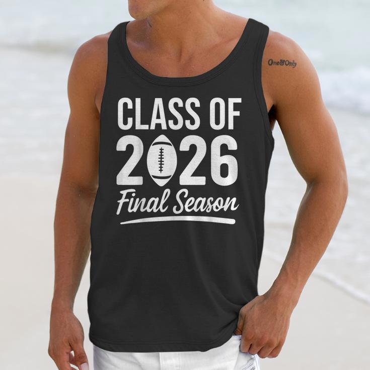 Class Of 2026 Final Season Senior 2026 Football Graduation Unisex Tank Top