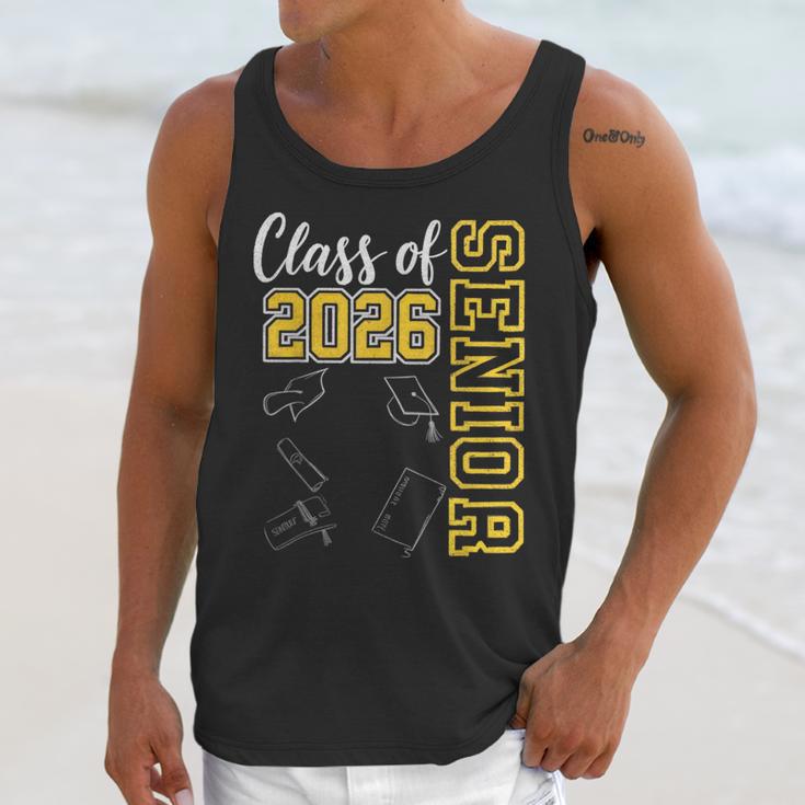 Class Of 2026 Senior 26 High School Graduation -Gold Unisex Tank Top