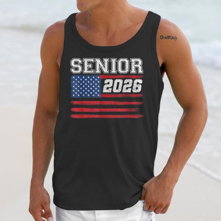 Class Of 2026 Senior Back To School American Flag Graduation Unisex Tank Top