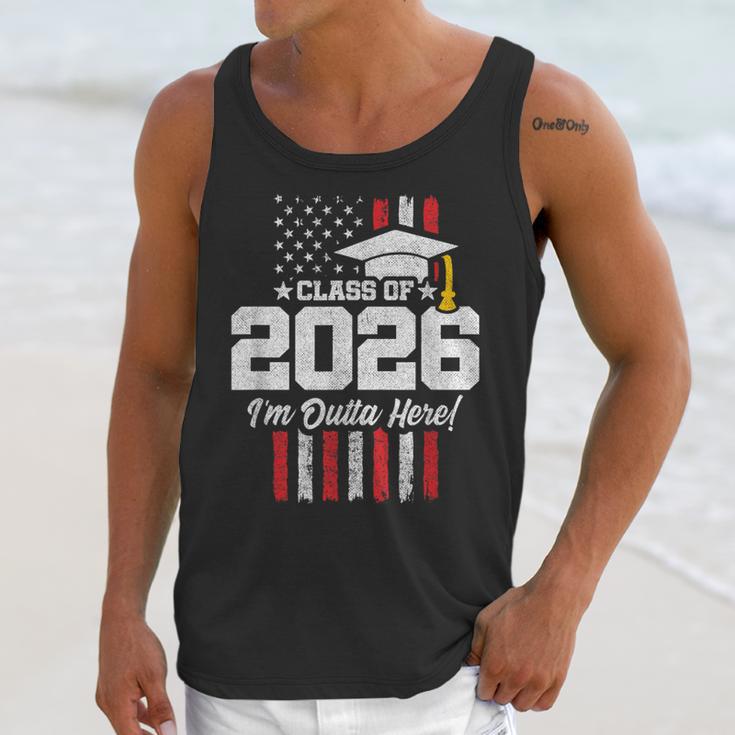 Class Of 2026 Senior Graduation American Flag Senior 2026 Unisex Tank Top