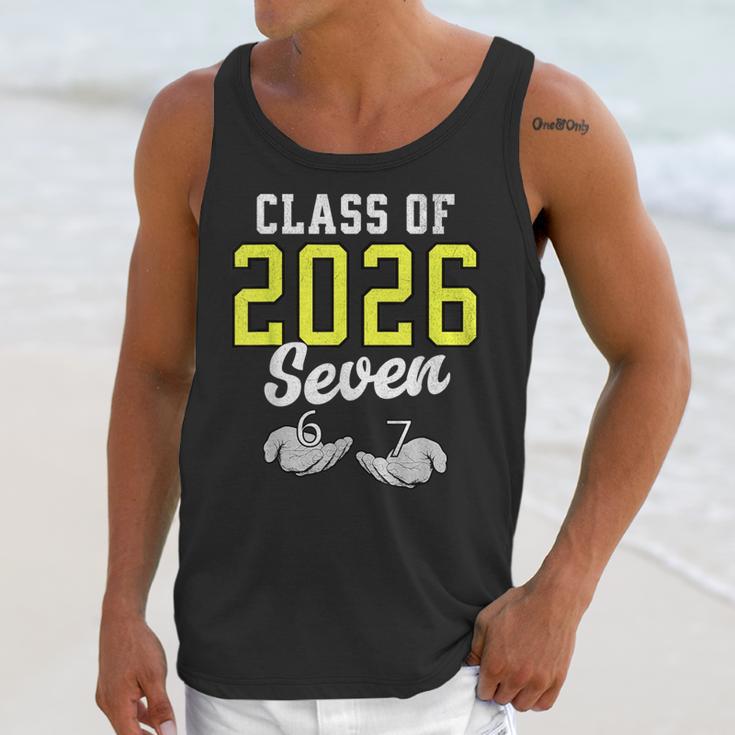 Class Of 2026 Six Seven Senior Yellow Graduation 6 7 Unisex Tank Top