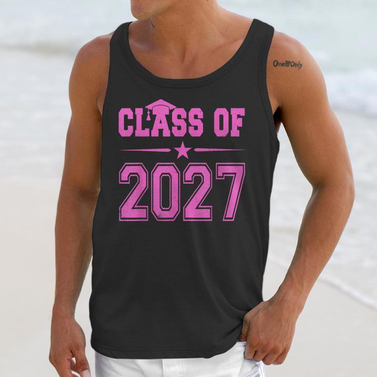 Class Of 2027 Pink Girls Shirt Graduation Unisex Tank Top
