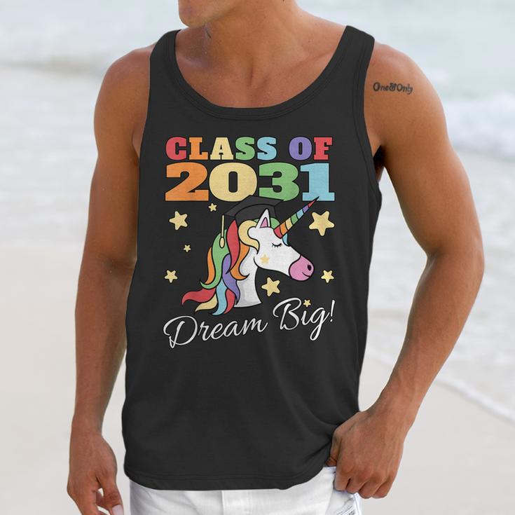 Class Of 2031 Magical Unicorn Graduation Cap Unisex Tank Top