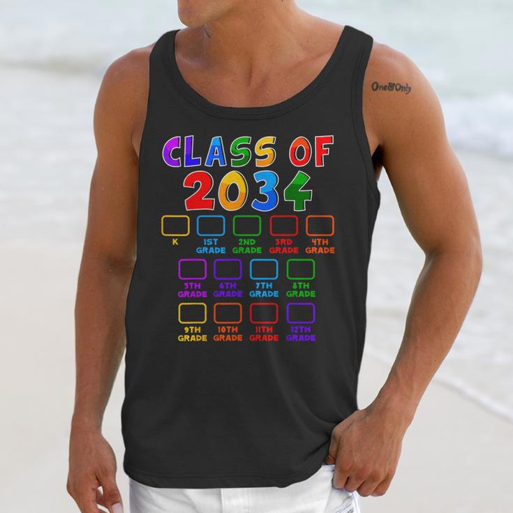 Class Of 2034 Grow With Me Graduation First Day Of School Unisex Tank Top