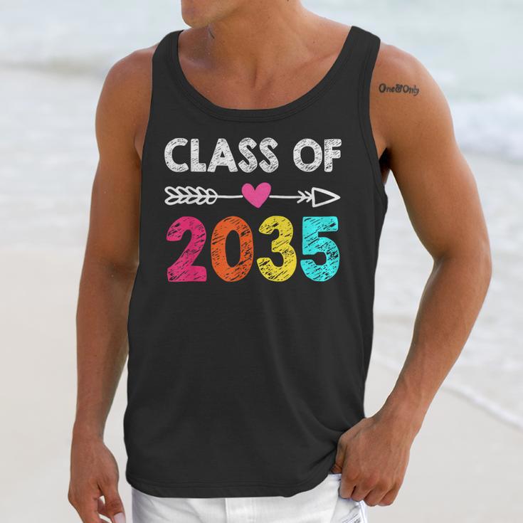Class Of 2035 Kindergarten Pre K Grow With Me Graduation Unisex Tank Top