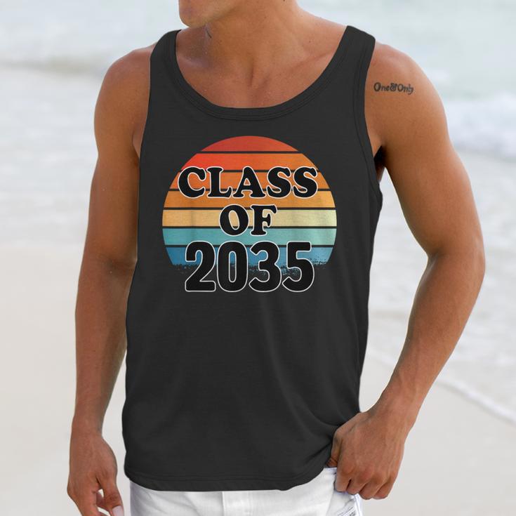 Class Of 2035 Senior Graduate Retro Graduation Unisex Tank Top