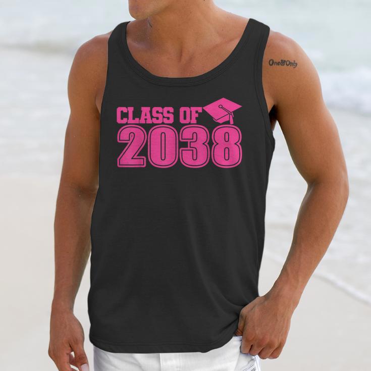 Class Of 2038 Pink Girls Growing Up School Memory Graduation Unisex Tank Top