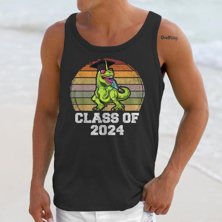 Class Of Dinosaur Apparel 2024 Graduation Graduate Dino Boy Unisex Tank Top