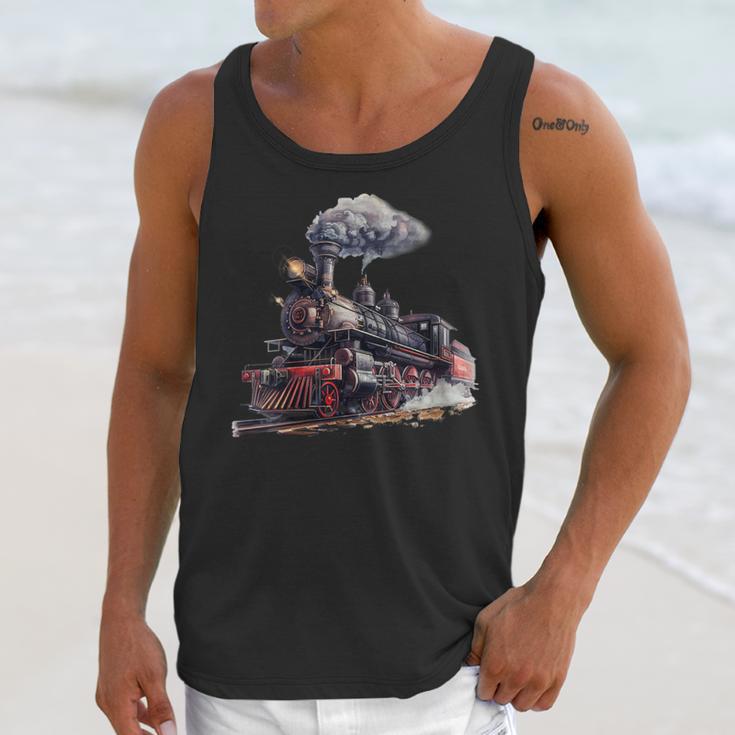 Classic Steam Train Enthusiasts Nostalgia For Train Lovers Unisex Tank Top Classic Steam Train Enthusiasts Nostalgia For Train Lovers Unisex Tank Top