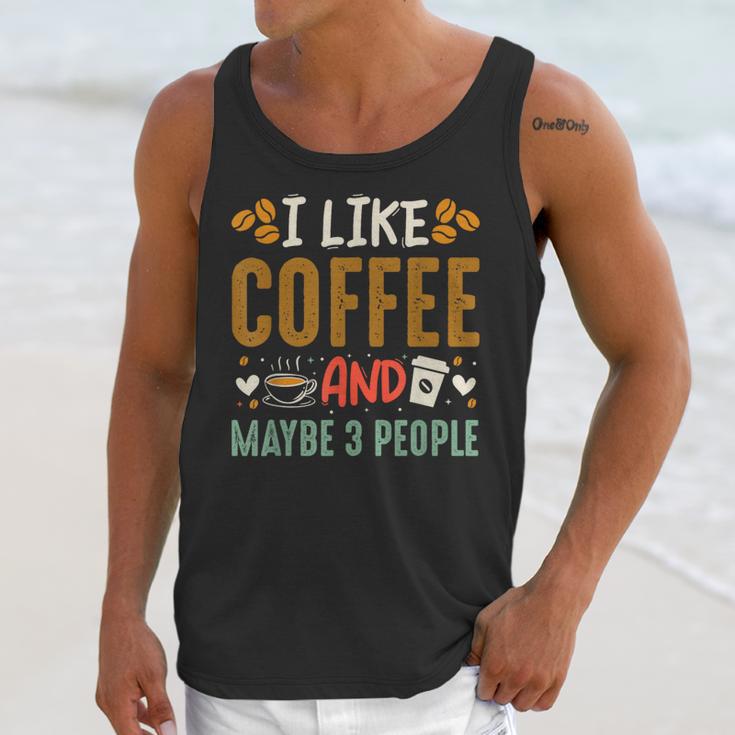Coffee & Introvert Humor Tee Quote Cute Font Unisex Tank Top