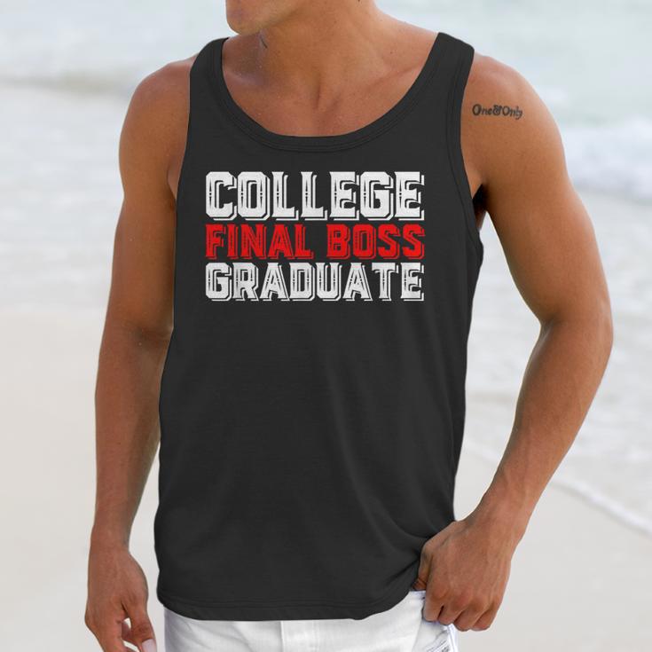 College Final Boss Graduate University Grad Gamer Graduation Unisex Tank Top