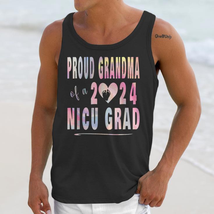 Colorful Proud Grandma 2024 NICU Graduate Baby Graduation Unisex Tank Top