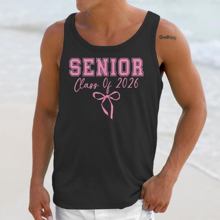Coquette Senior 2026 Class Of 2026 Pink Bow Graduation 2026 Unisex Tank Top