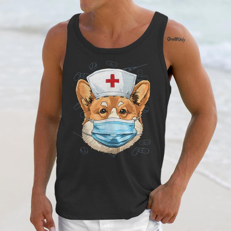 Corgi Dog Nurse RN Nursing School Graduation Unisex Tank Top