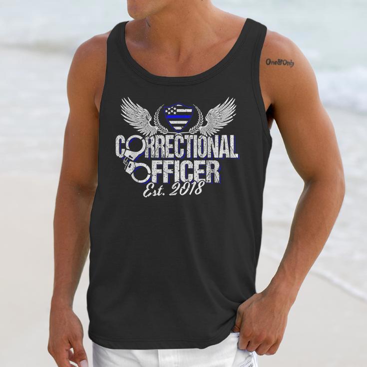 Corrections Officer 2018 Graduation Silver Line T-Shirt Unisex Tank Top