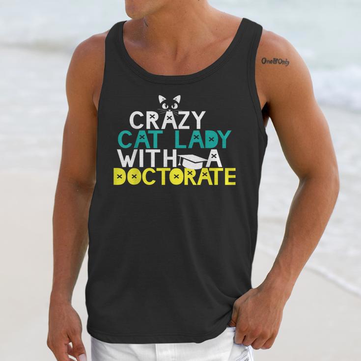 Crazy Cat Lady Doctorate Graduation T-Shirt Phd EdD Unisex Tank Top