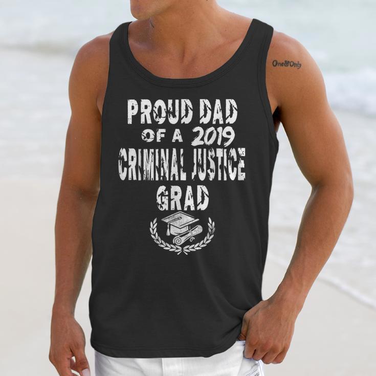 Criminal Justice Grad Proud Dad Vintage GraduationShirts Unisex Tank Top