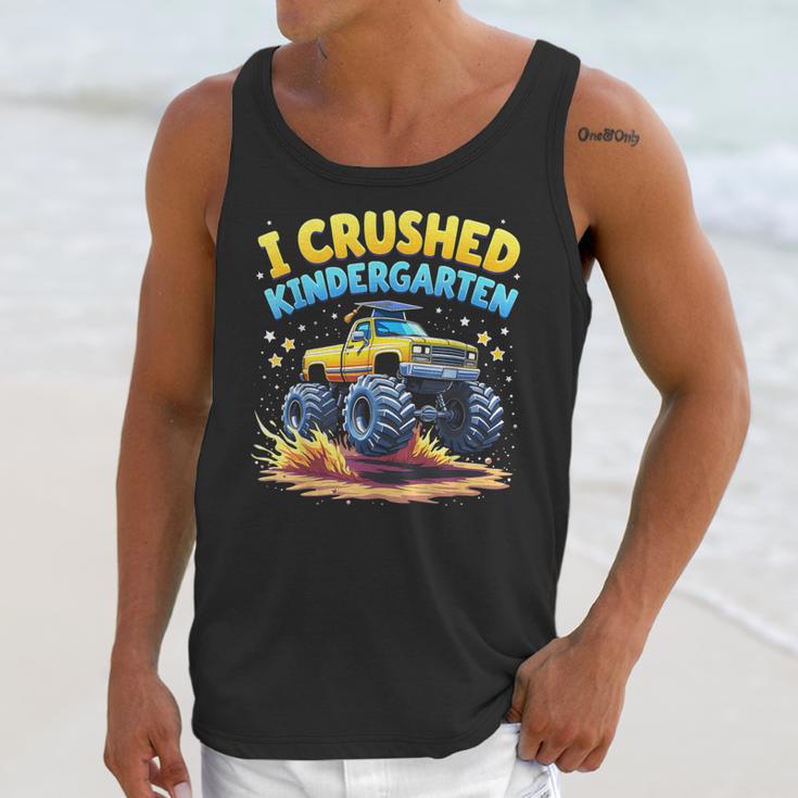I Crushed Kindergarten Monster Truck Graduation Boys Kids Unisex Tank Top