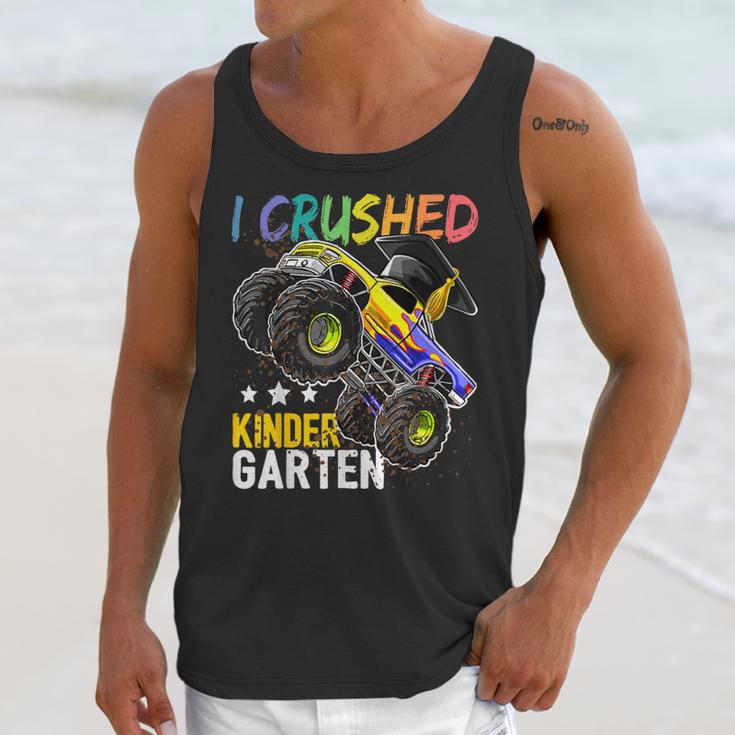 I Crushed Kindergarten Monster Truck Graduation Boys Small Unisex Tank Top