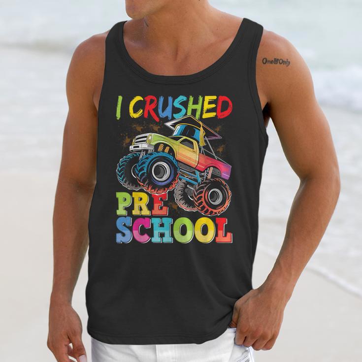 I Crushed Pre-K Monster Truck Graduation Preschool Grad 2025 Unisex Tank Top