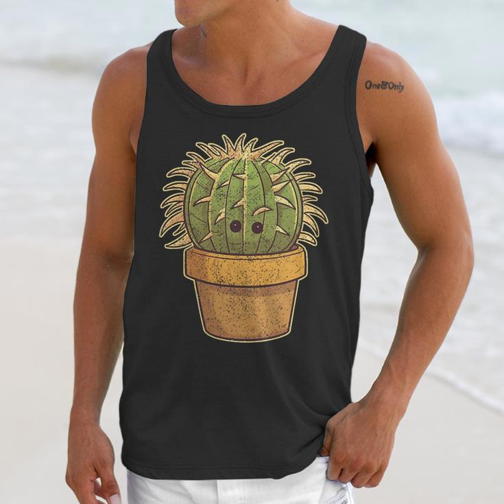 Cute Golden Barrel Cactus Introvert Distressed Unisex Tank Top Cute Golden Barrel Cactus Introvert Distressed Unisex Tank Top