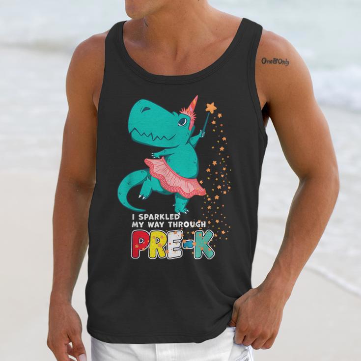 Cute Magical Ballerina Dino Unicorn Pre-K Graduation Unisex Tank Top