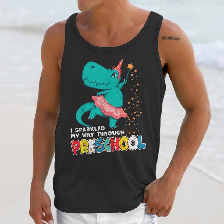 Cute Magical Ballerina Dino Unicorn Preschool Graduation Unisex Tank Top