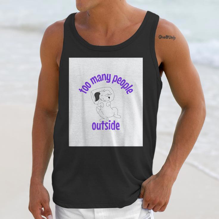 Cute Puppy With a Quote For Introverts Unisex Tank Top Cute Puppy With a Quote For Introverts Unisex Tank Top