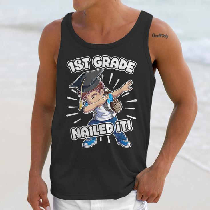 Dabbing Graduation Boy 1st Grade Class Of 2021 Nailed It Unisex Tank Top