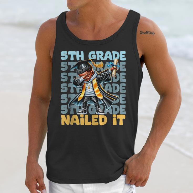 Dabbing Graduation Boy 5th Grade Nailed It Class Of 2025 Unisex Tank Top