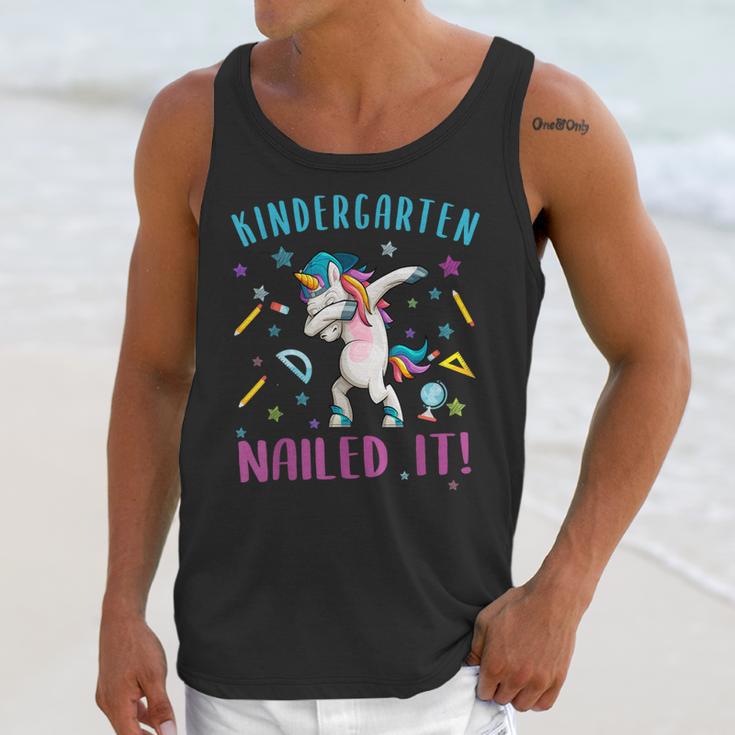 Dabbing Kindergarten Unicorn Graduation Class 2021 Nailed It Unisex Tank Top