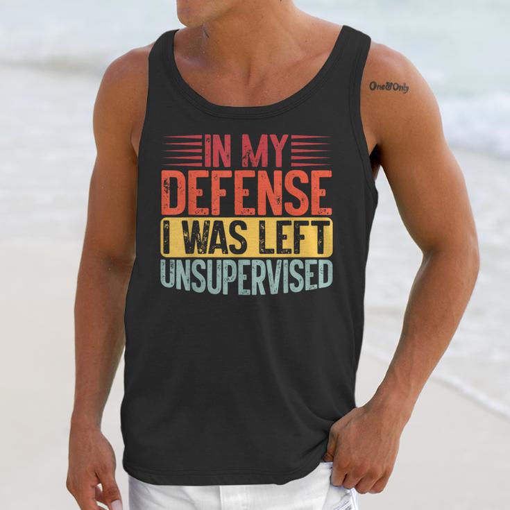 In My Defense i Was Left Unsupervised Introvert Unisex Tank Top