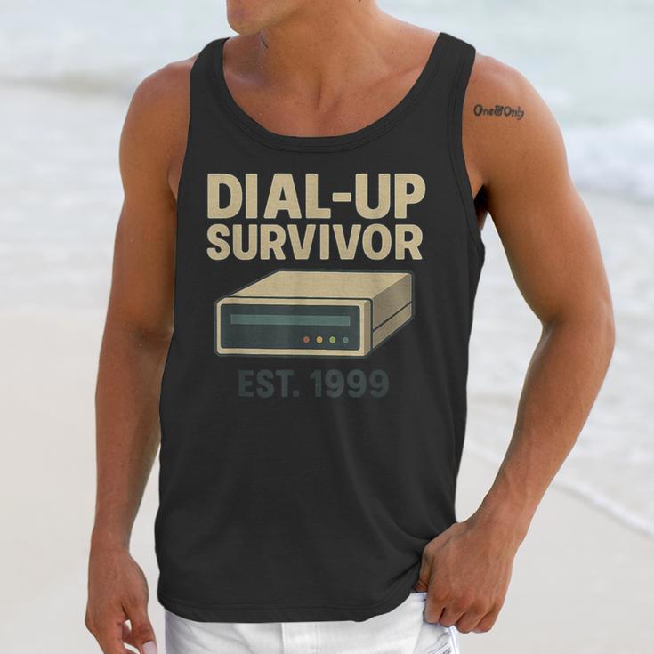 Dial Up Survivor Retro 90s Internet Nostalgia Unisex Tank Top