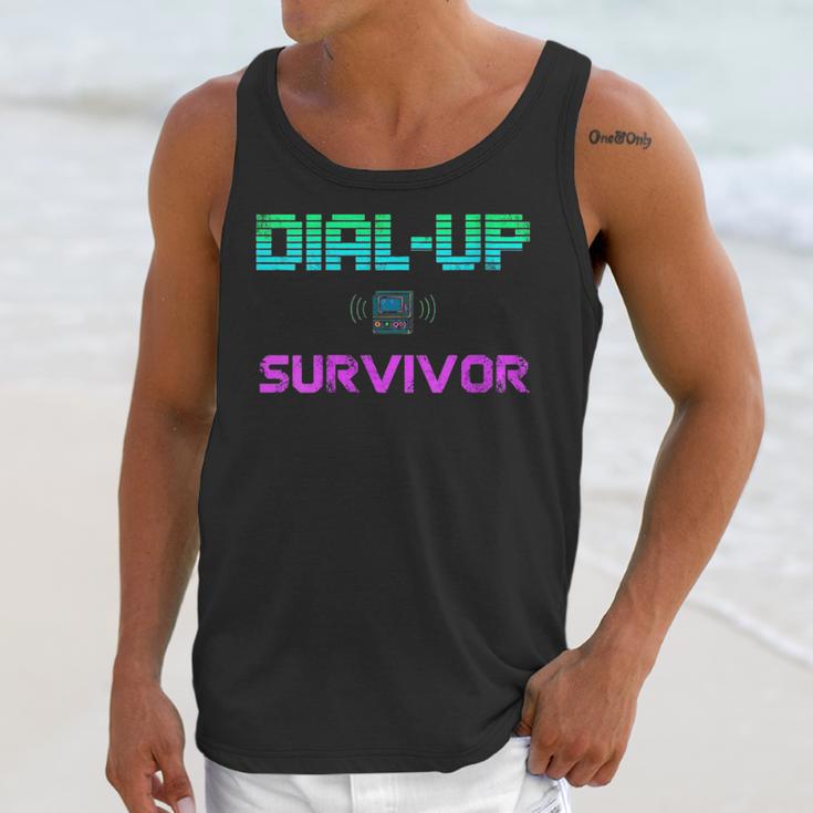 Dial Up Survivor Retro Modem Nostalgia Tech Top Unisex Tank Top