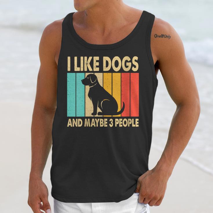 I Like Dogs And Maybe 3 People Introvert Unisex Tank Top I Like Dogs And Maybe 3 People Introvert Unisex Tank Top