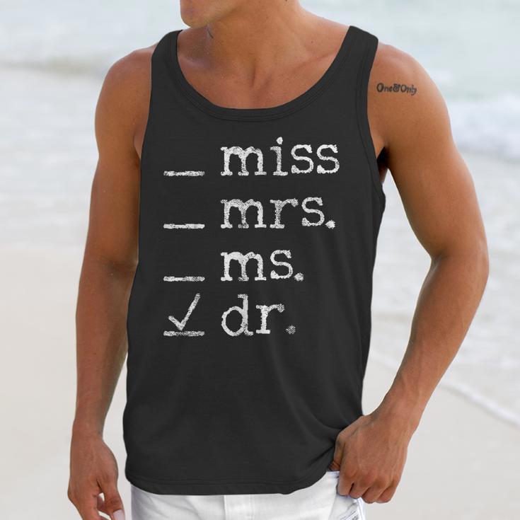 Dr Doctor Doctorate PhD Graduation Unisex Tank Top