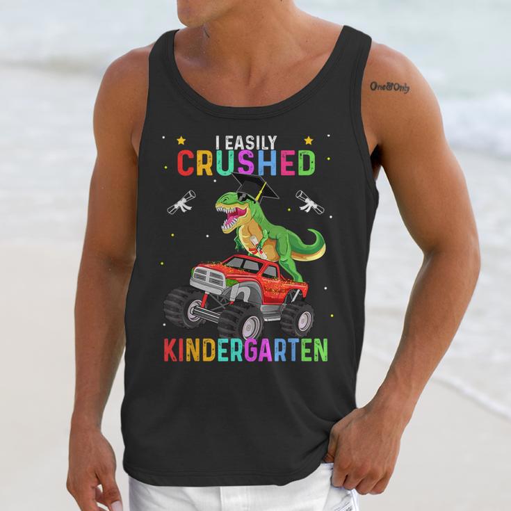 I Easily Crushed Kindergarten Graduation 2022 Truck Dinosaur Unisex Tank Top
