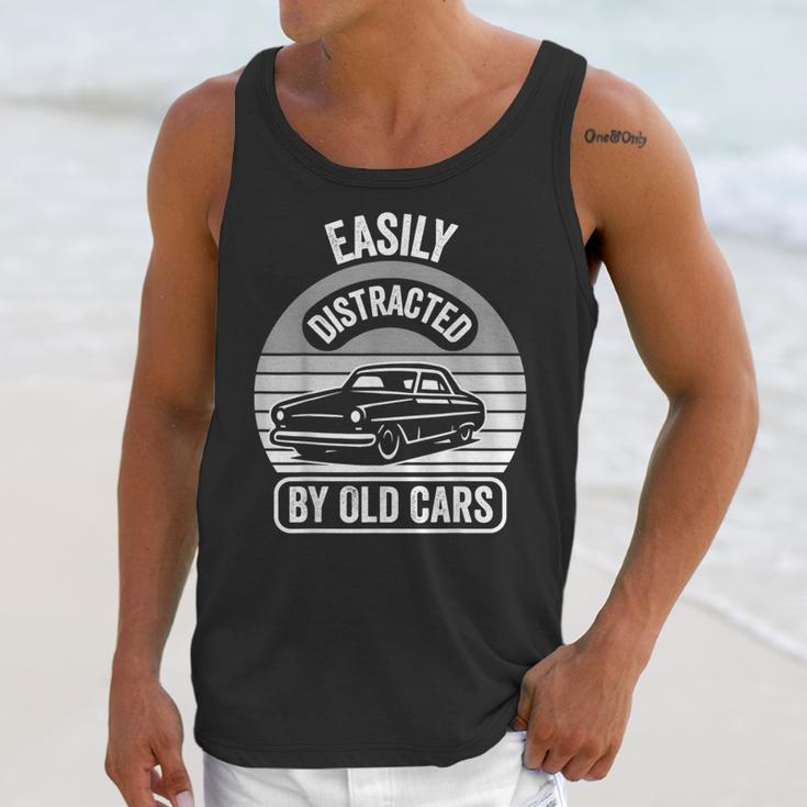Easily Distracted By Old Cars Graphic Nostalgia Unisex Tank Top