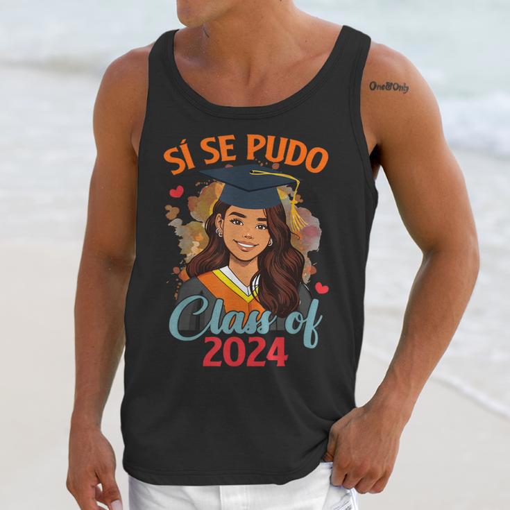 Educated Latina Graduation Day Grad Si Se Pudo Class Of 2024 Unisex Tank Top