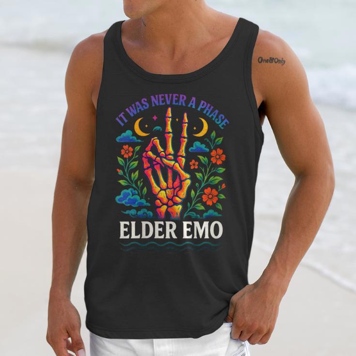 Elder Emo Nostalgia Skeleton Hand Unisex Tank Top