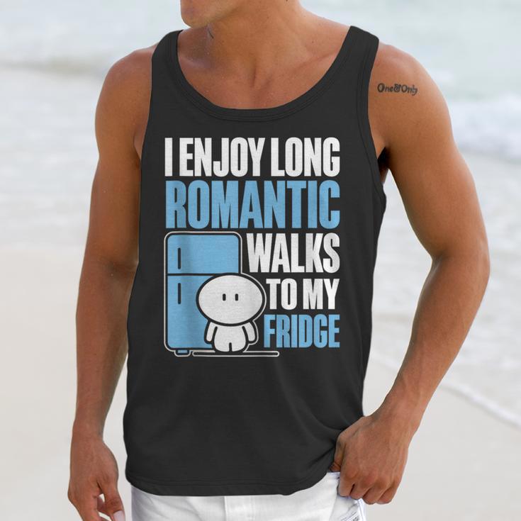 I Enjoy Long Romantic Walks To My Fridge Introvert Unisex Tank Top I Enjoy Long Romantic Walks To My Fridge Introvert Unisex Tank Top