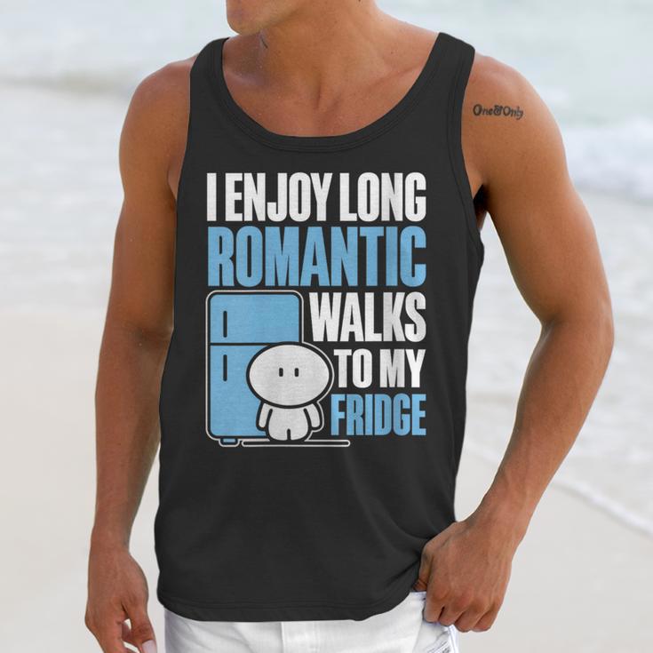 I Enjoy Long Romantic Walks To My Fridge Introvert Unisex Tank Top I Enjoy Long Romantic Walks To My Fridge Introvert Unisex Tank Top