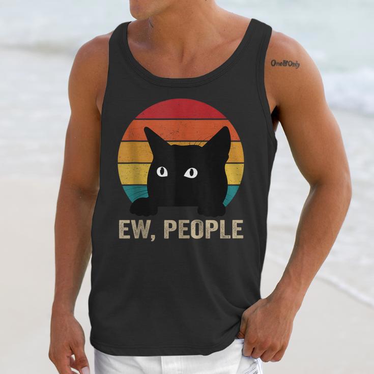Ew People Introvert Cat Lover Cat Lady Vintage Unisex Tank Top
