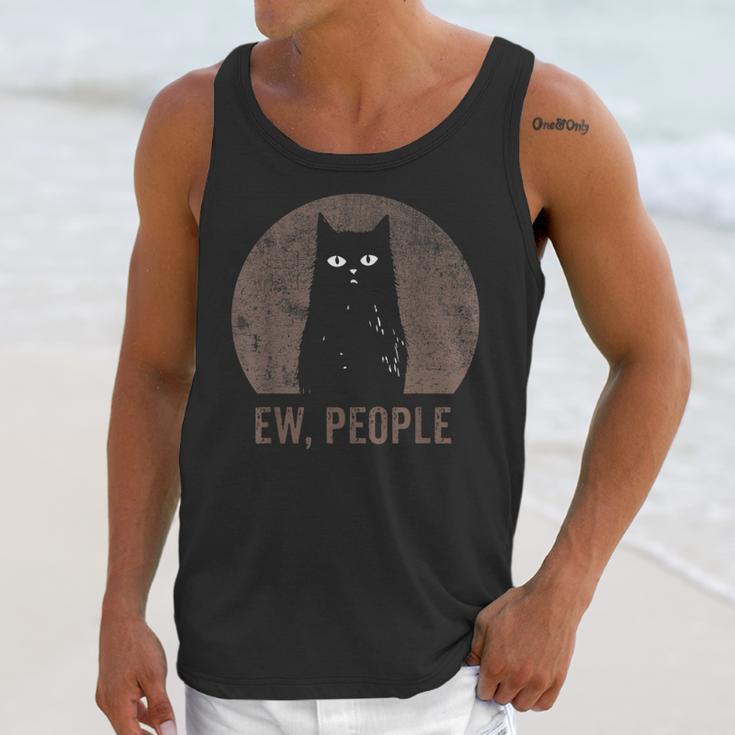 Ew People Introvert Cat Meow Cat Lover Men Women Kids Unisex Tank Top